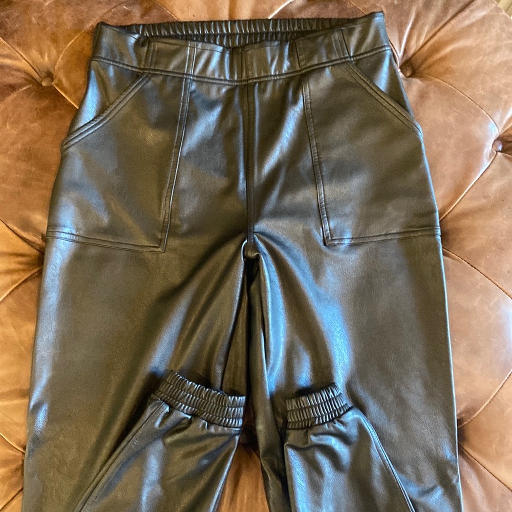 Spanx faux leather jogger